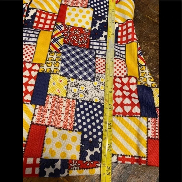 Vintage Short Sleeve Button Down Patchwork Shirt - Picture 6 of 6